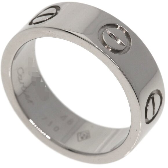 CARTIER 18k White Gold Love Ring #48 - Picture 1 of 7